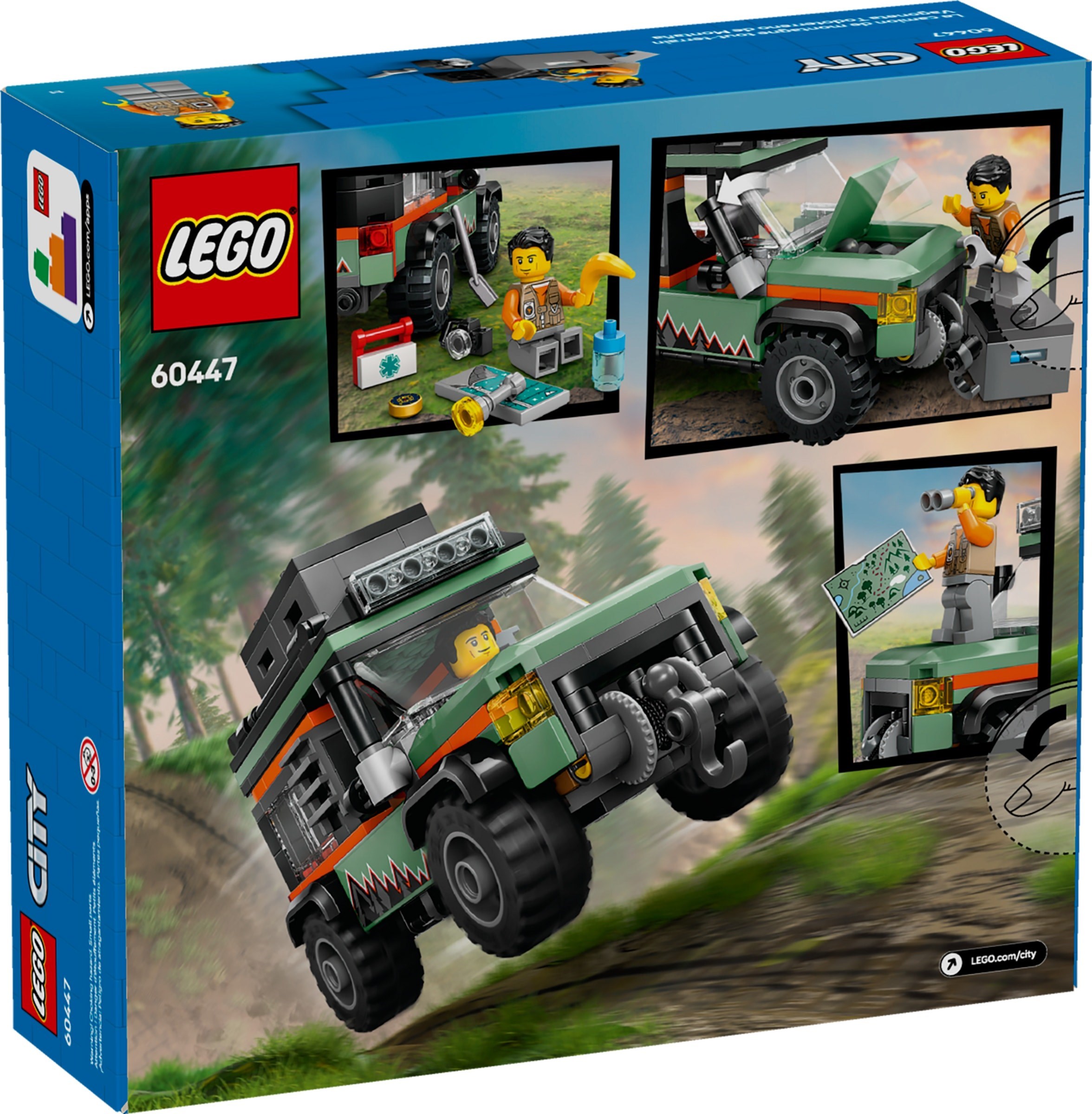 Additional photo of brand new factory sealed LEGO City Off-Road Mountain Truck set 60447.