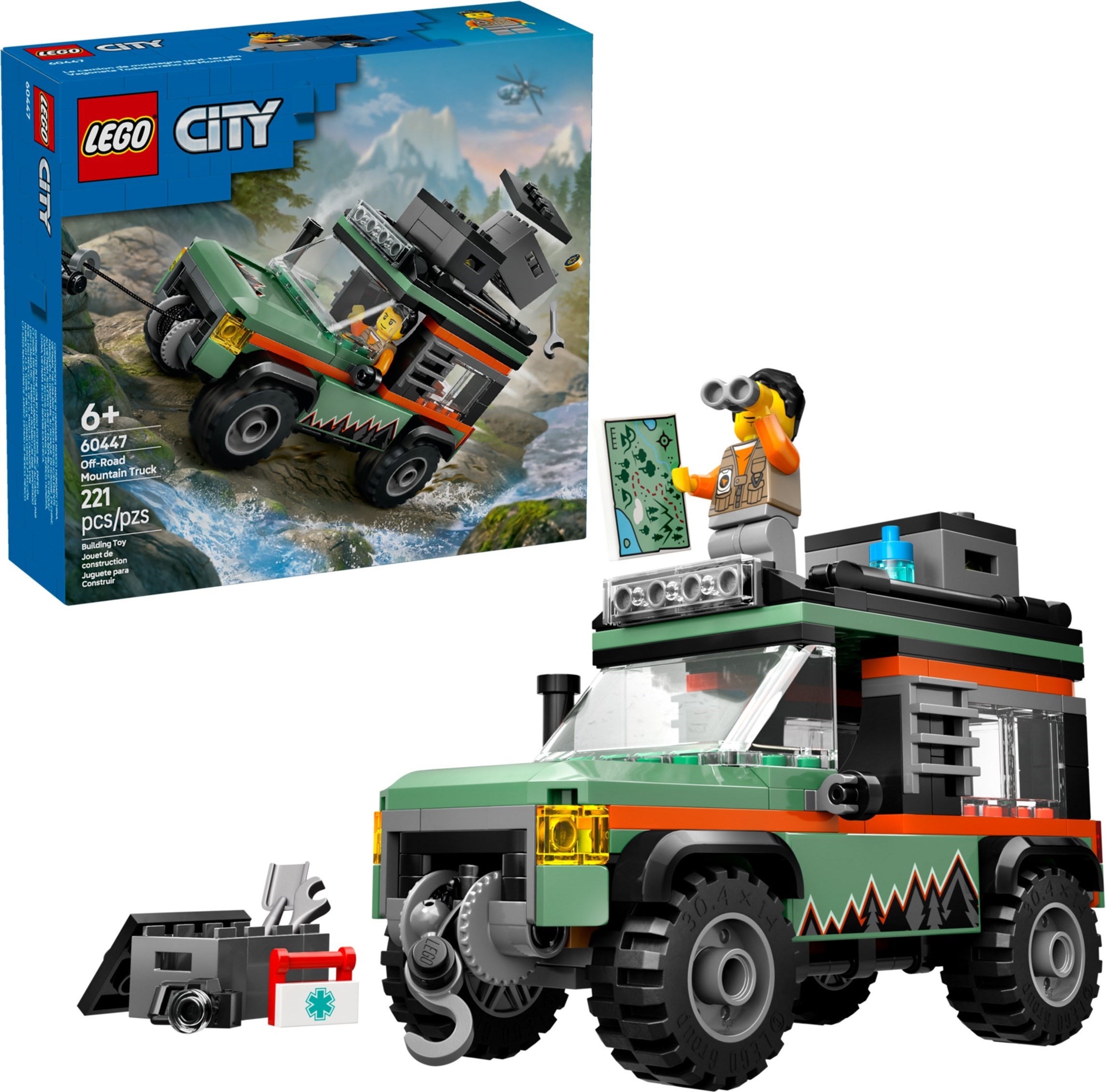 Brand New LEGO City 60447 Off-Road Mountain Truck Set Photo Additional photo of brand new factory sealed LEGO City Off-Road Mountain Truck set 60447.