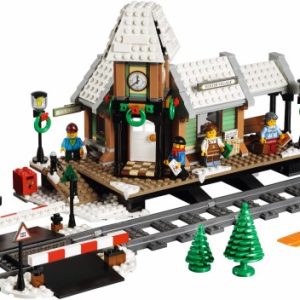 Brand new factory sealed LEGO Creator Expert Winter Village Station set 10259 original box front view.