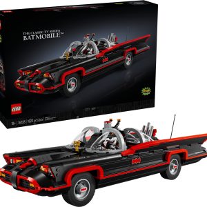 Additional photo of brand new factory sealed LEGO DC Comics Super Heroes Batman: The Classic TV Series Batmobile set 76328.