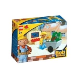Additional photo of brand new factory sealed LEGO Duplo Bob's Workshop set 3271, showing the box at an angle.