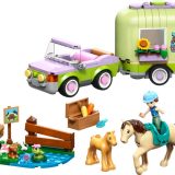 Brand new factory sealed LEGO Friends Horse & Baby Foal Trailer set 42695 original box front view.