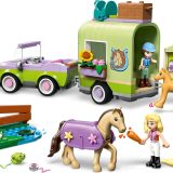 Additional photo of brand new factory sealed LEGO Friends Horse & Baby Foal Trailer set 42695.