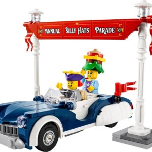 Brand new factory sealed LEGO Icons Vintage Parade Car set 40913 original box front view.