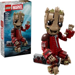 Additional photo of brand new factory sealed LEGO Marvel Super Heroes Ravager Jumpsuit Groot set 76341.