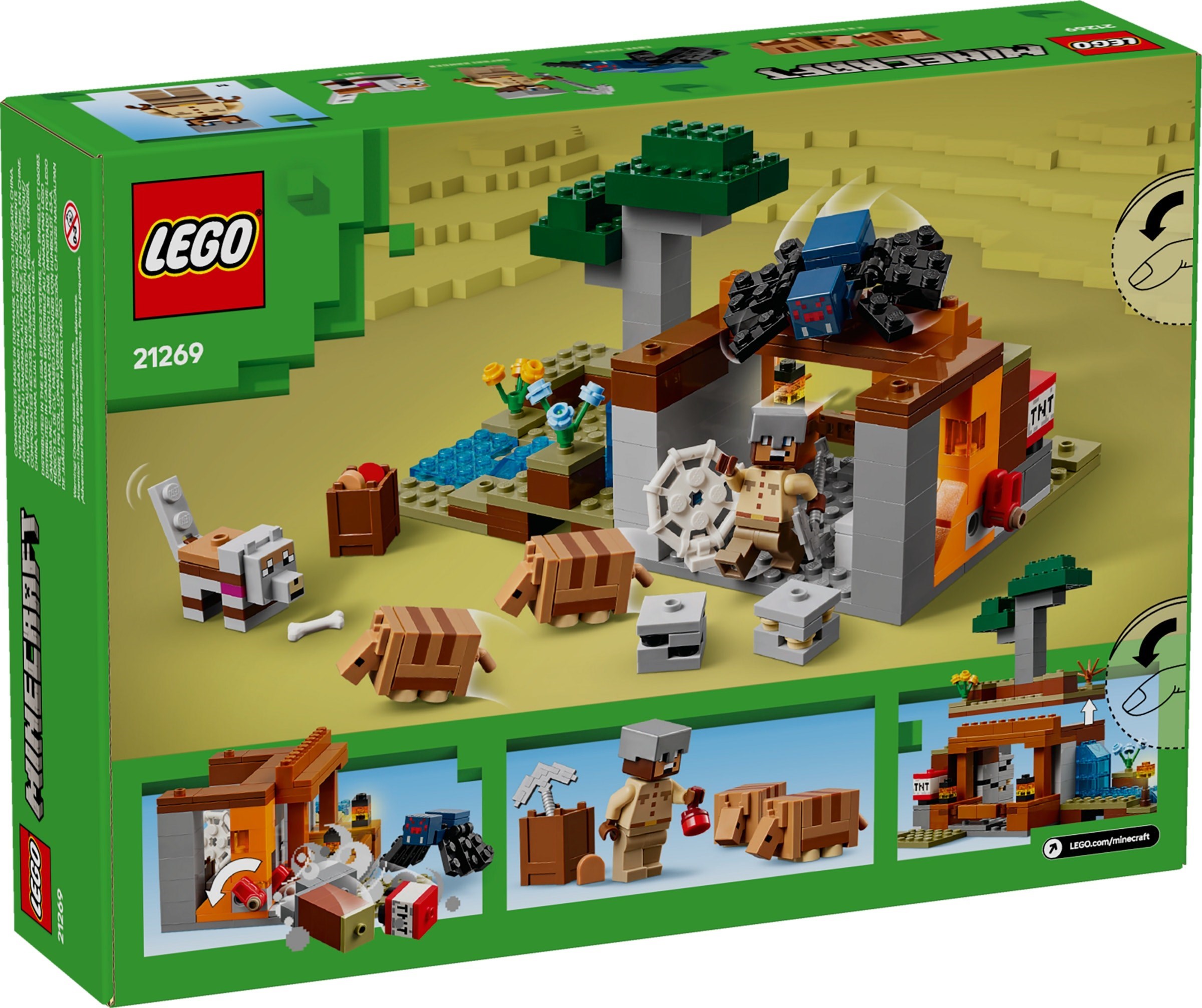 Additional photo of brand new factory sealed LEGO Minecraft The Armadillo Mine Expedition set 21269.