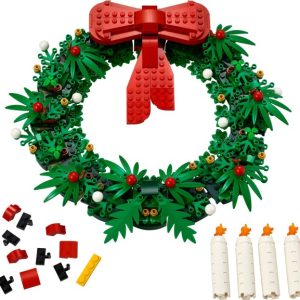 Brand new factory sealed LEGO Seasonal Christmas Wreath 2-in-1 set 40426 original box front view.