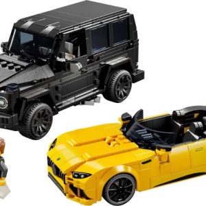 Brand new factory sealed LEGO Speed Champions Mercedes-AMG G 63 & Mercedes-AMG SL 63 set 76924 original box front view.