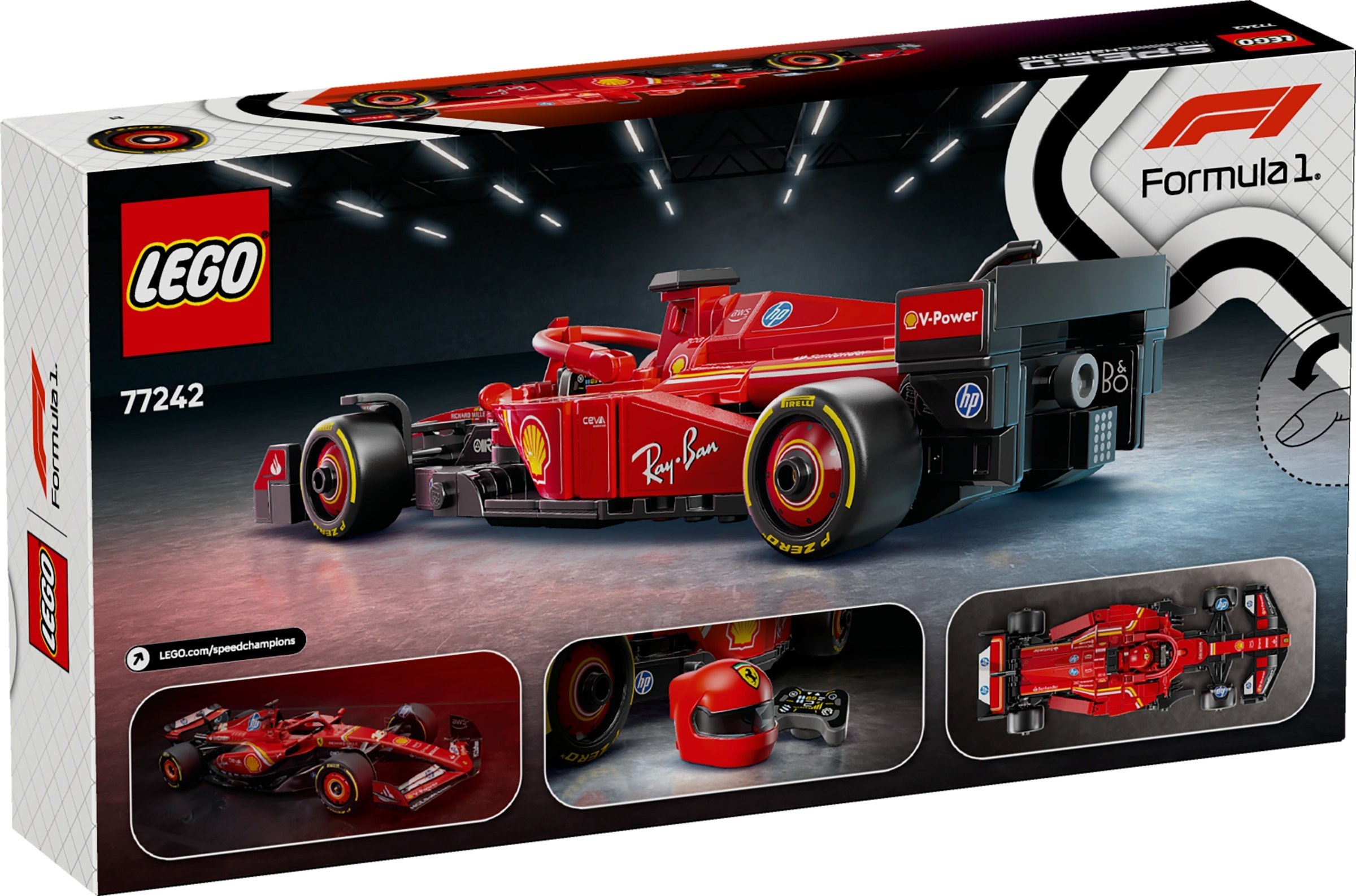 Additional photo of brand new factory sealed LEGO Speed Champions Ferrari SF-24 set 77242.