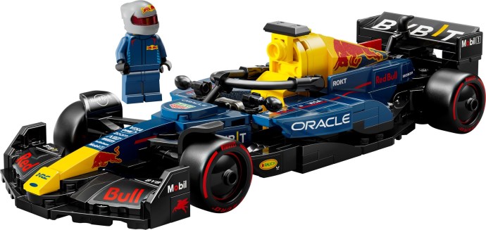 Brand new factory sealed LEGO Speed Champions Oracle Red Bull Racing RB20 set 77243 original box front view.