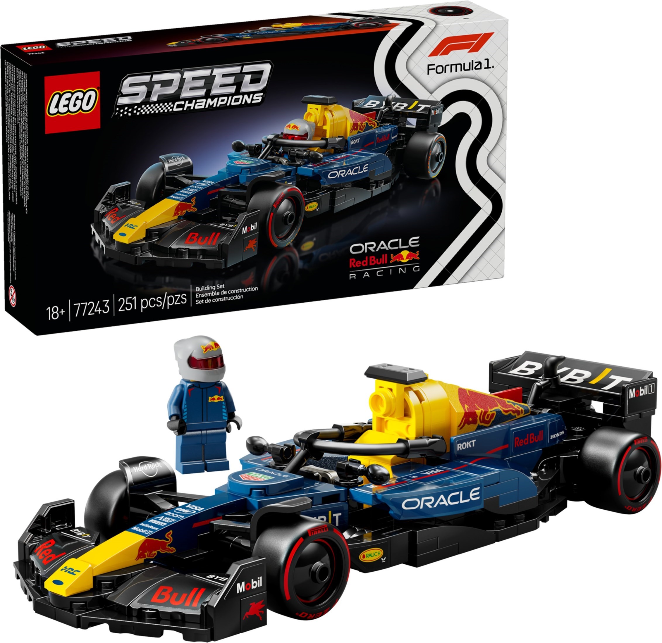 Brand New LEGO Speed Champions 77243 Oracle Red Bull Racing RB20 Set Photo Additional photo of brand new factory sealed LEGO Speed Champions Oracle Red Bull Racing RB20 set 77243.