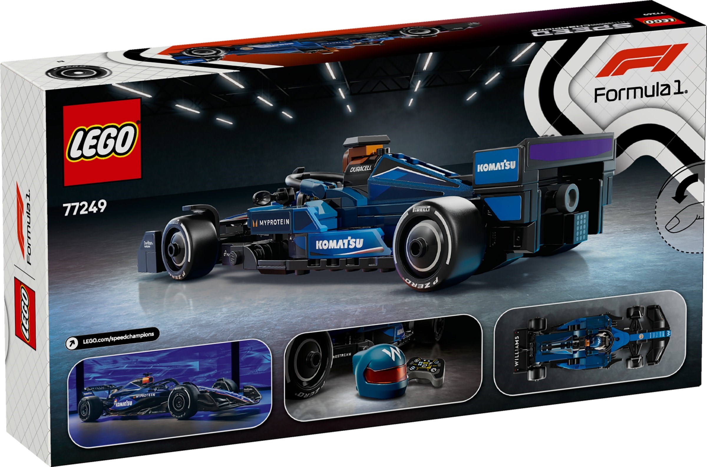 Additional photo of brand new factory sealed LEGO Speed Champions Williams Racing FW46 set 77249.