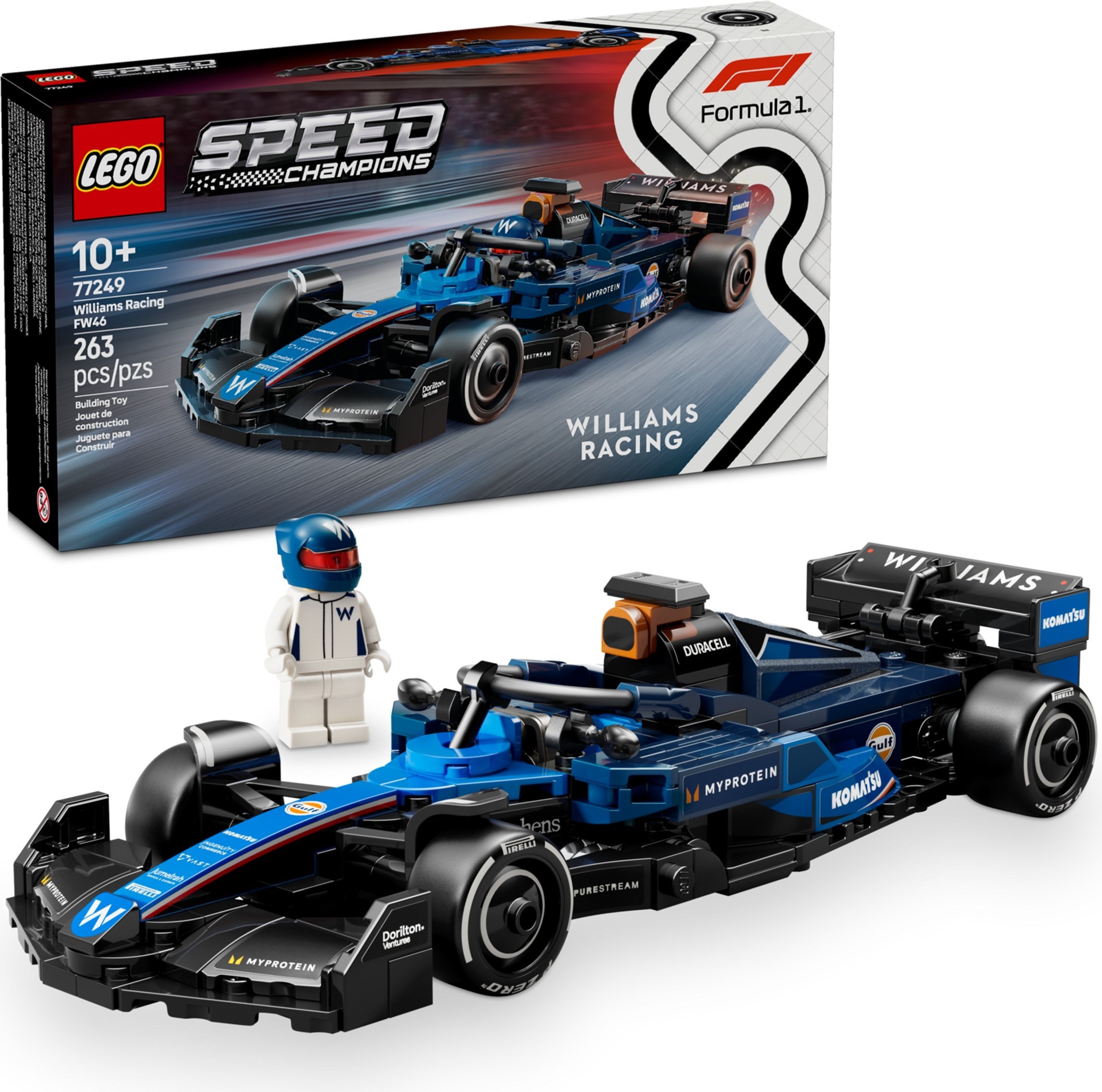 Brand New LEGO Speed Champions 77249 Williams Racing FW46 Set Photo Additional photo of brand new factory sealed LEGO Speed Champions Williams Racing FW46 set 77249.