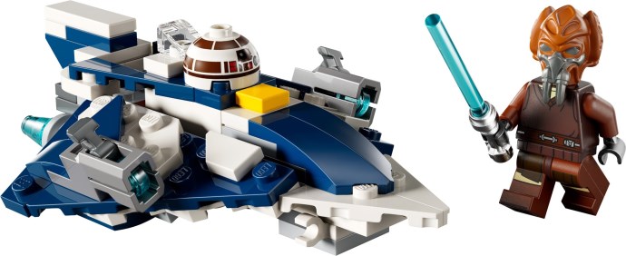 Brand new factory sealed LEGO Star Wars Plo Koon's Jedi Starfighter Microfighter set 75400 original box front view.