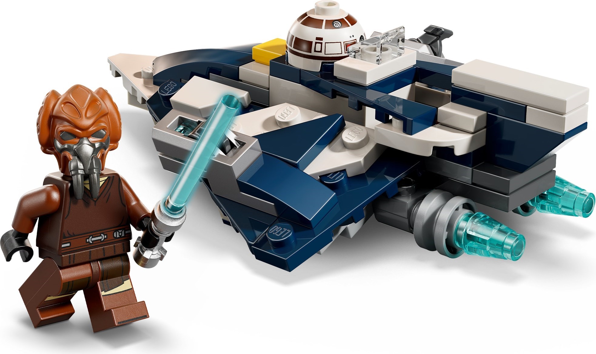 Additional photo of brand new factory sealed LEGO Star Wars Plo Koon's Jedi Starfighter Microfighter set 75400.