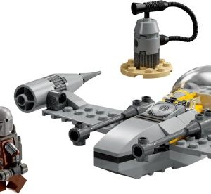Brand new factory sealed LEGO Star Wars Mando and Grogu's N-1 Starfighter set 75410 original box front view.