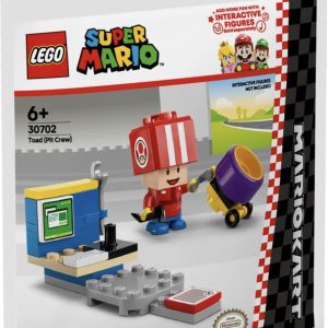 Additional photo of sealed LEGO Super Mario Toad (Pit Crew) polybag set 30702.